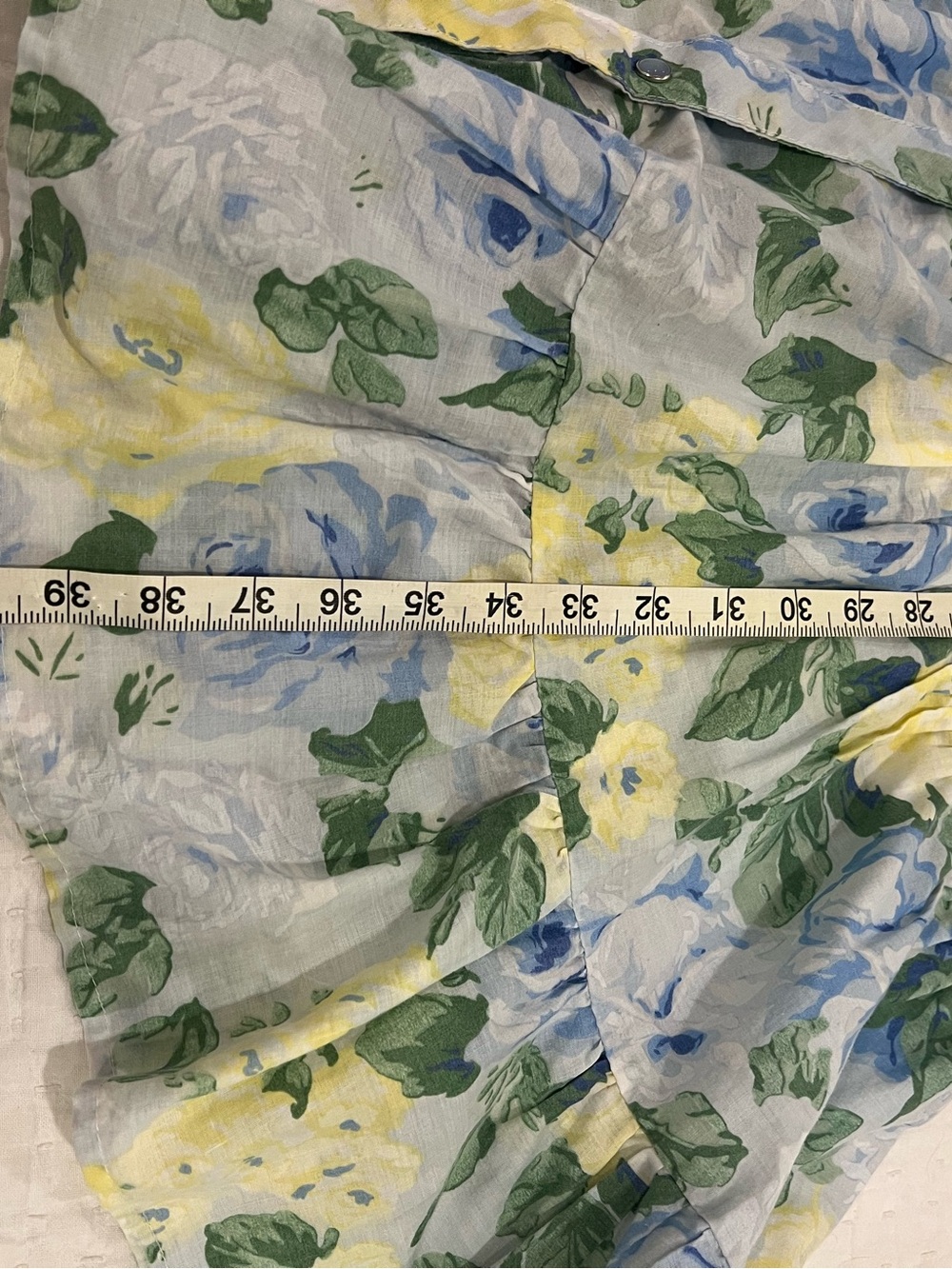Vermont Country Store Nightgown House Dress Large Floral Ruffle Snap Button Up - Picture 9 of 10